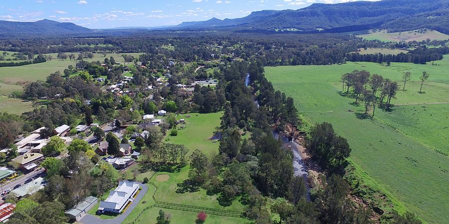 Arial view of Rivermist and the Kangaroo River